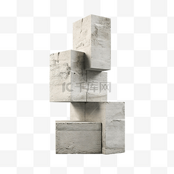 有质感灰色背景图片_3d 混凝土柱