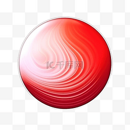 红色渐变波浪圈波浪圈按钮