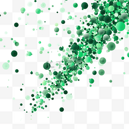 绿点五彩纸屑绿色闪光装饰剪贴画