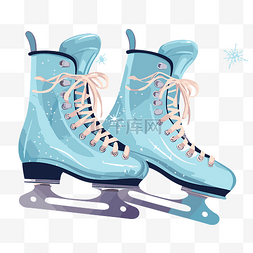 蓝色溜冰鞋图片_冰刀 向量