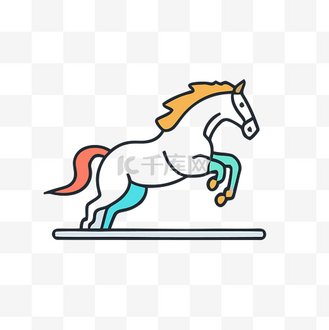 马尾巴矢量图图片素材_奔跑的马图标矢量图