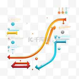 箭头图表模板背景