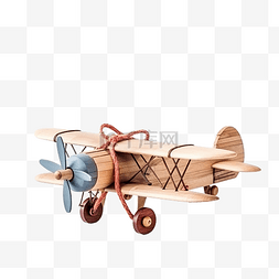 木制小飞机图片_圣诞作文，配有一架木制老式飞机