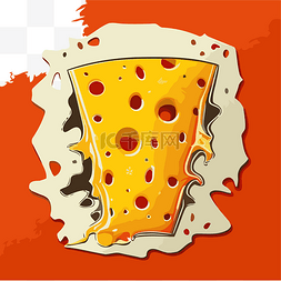 这块奶酪的图形是用纹理剪贴画制