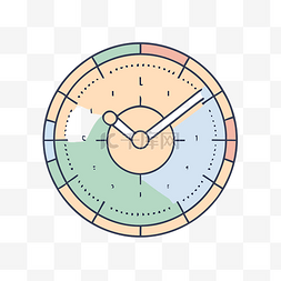 线性格式的时钟图标 向量