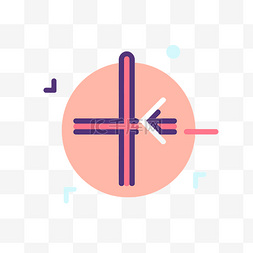 箭头和圆圈图片_带有箭头和圆圈的明亮且扁平的线
