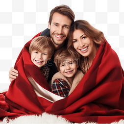 家长与孩子图片_圣诞假期幸福的家庭