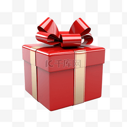 盒子正方形图片_赠送礼品盒的 3d 插图