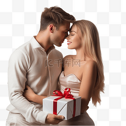 房间里的女人图片_幸福的情侣在房间里送礼物，房间