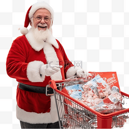 推老人图片_圣诞老人和超市