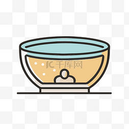 彩色的碗图片_里面有液体的碗插画 向量
