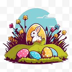 复活节彩蛋和花朵图片_免费寻找复活节彩蛋