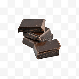 黑色立体形状图片_巧克力写实巧克力黑色