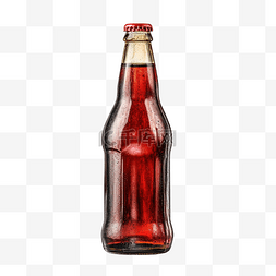 啤酒瓶红色复古