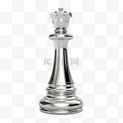 银色陶瓷国际象棋主教 3d 渲染