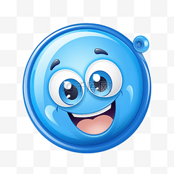 蓝色卡通溜溜球png文件