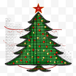 儿童畫畫图片_复制图片 使用网格线复制圣诞树