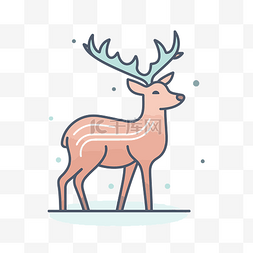 彩色的鹿图片_白色背景上的鹿