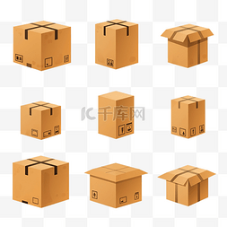 纸箱打包图片_纸板箱纸箱集合