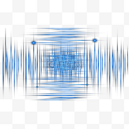 蓝色炫光几何图片_商务科技光效横图