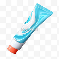 白色的管子图片_简约风格的牙膏插画
