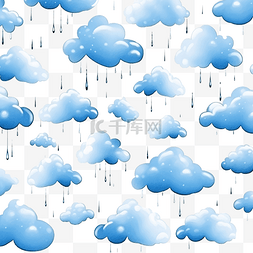背景闪电图片_装饰印花蓝色风暴云，带闪电和雨