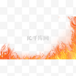 抽象边框图片_火焰橙色光效边框