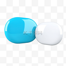 信对话框图片_带有蓝色和白色 3D 插图的语音气