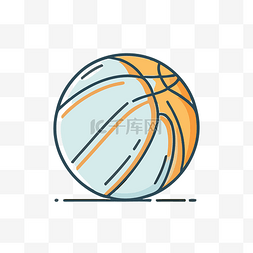 篮球彩色图片_篮球球的线矢量图标