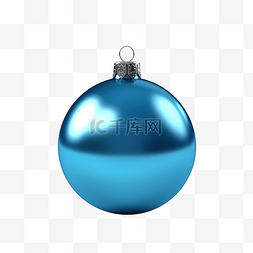 金属蓝色圣诞球