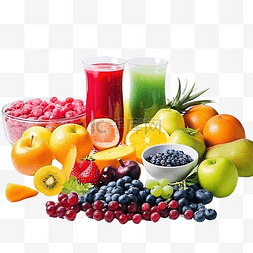 果汁梨图片_白桌上的彩虹色水果和蔬菜