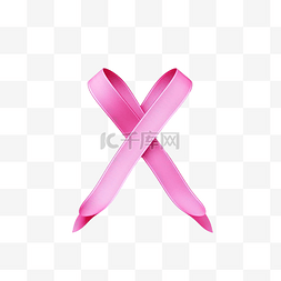 慈善活动图片_世界癌症日的交叉粉红丝带象征