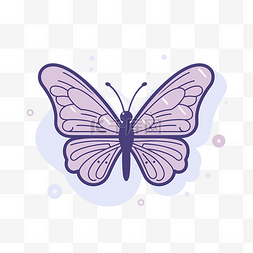 平面设计的紫色蝴蝶 向量