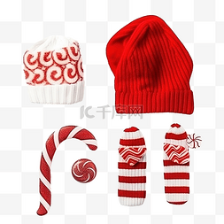 冬季手套围巾图片_圣诞手套