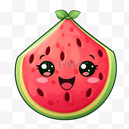 夏天西瓜背景图片_可爱水果西瓜卡通png