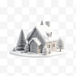 圣诞节雪冬天房子