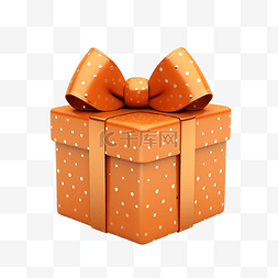 礼物盒点缀图片_橙色点缀的礼物