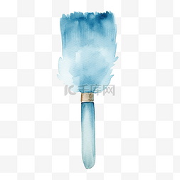 淡蓝色画笔隔离淡蓝色水彩png