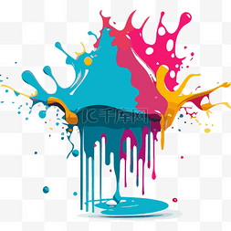彩色油漆漆图片_潑漆 向量