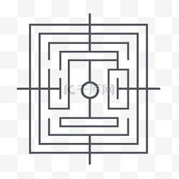 icon设计网格线图片_一个正方形迷宫的网格线图标 向