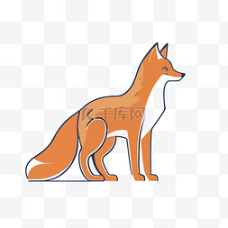 狐狸矢量图显示在顶部