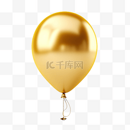 豪华新年快乐气球3d金色