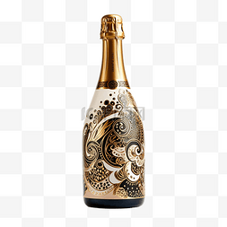 玻璃玻璃瓶图片_装饰瓶金色香槟