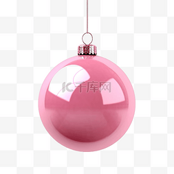 圣诞球粉色图片_粉色悬挂圣诞球