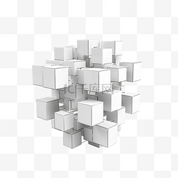 抽象立方体几何形状 3d 渲染