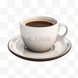 一杯咖啡 3d 渲染