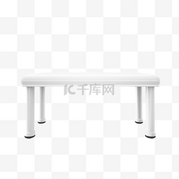 空白的白色塑料桌
