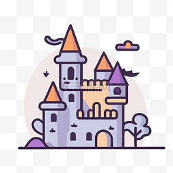 像素城堡图片_可愛的城堡 向量