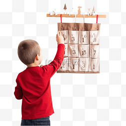 有孩子的家图片_挂在墙上的出现日历孩子打开圣诞