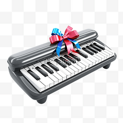 音乐键盘生日 3d 插图